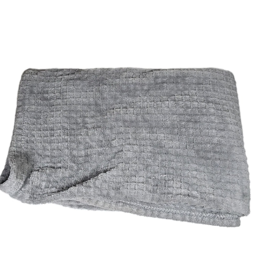 Adirondack My Cozy Baby Blanket Dark Gray Squares Security Lovey Boys Girls